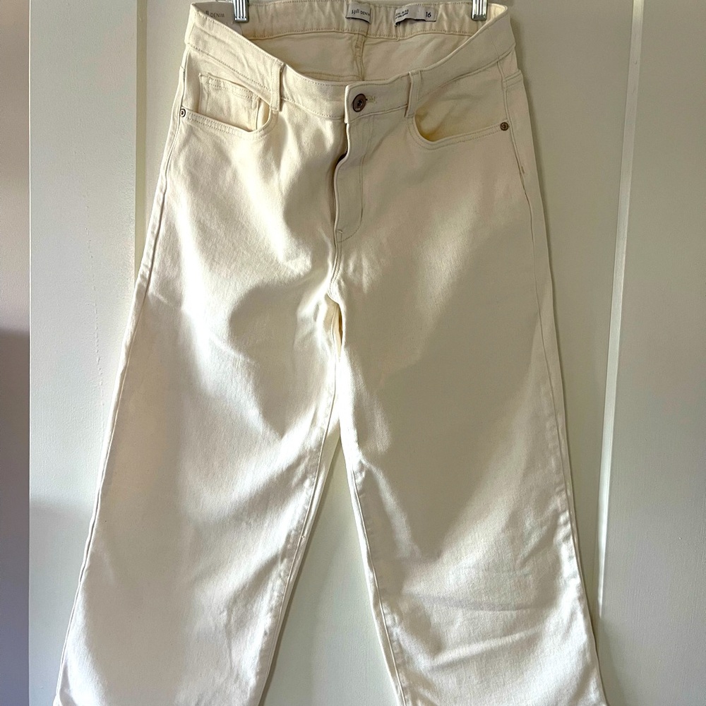 J.Jill Full Leg Crops Jeans - Natural Color Jeans - 16